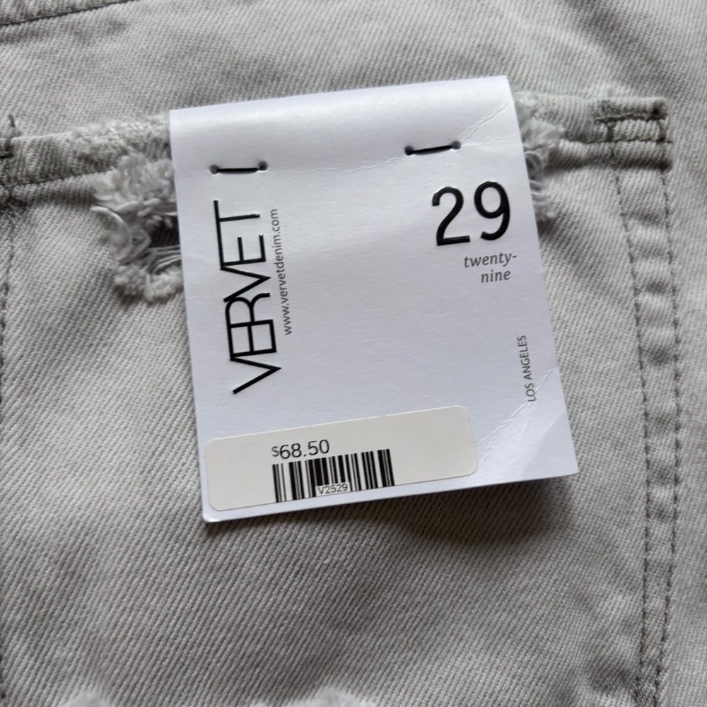 NWT Vervet by Flying Monkey Distressed mom Jean 29 Light Gray - Picture 8 of 10